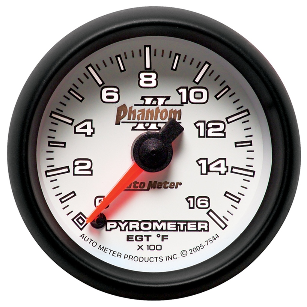 2-1/16" Pyrometer, 0-1600 °F, Phantom Ii