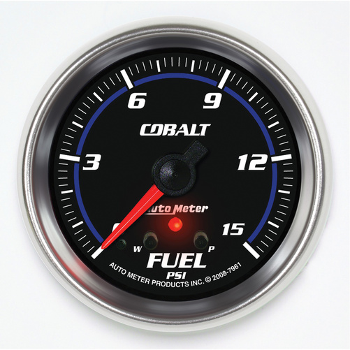 2-5/8" Drivstoff Trykk, 0-15 Psi, Cobalt