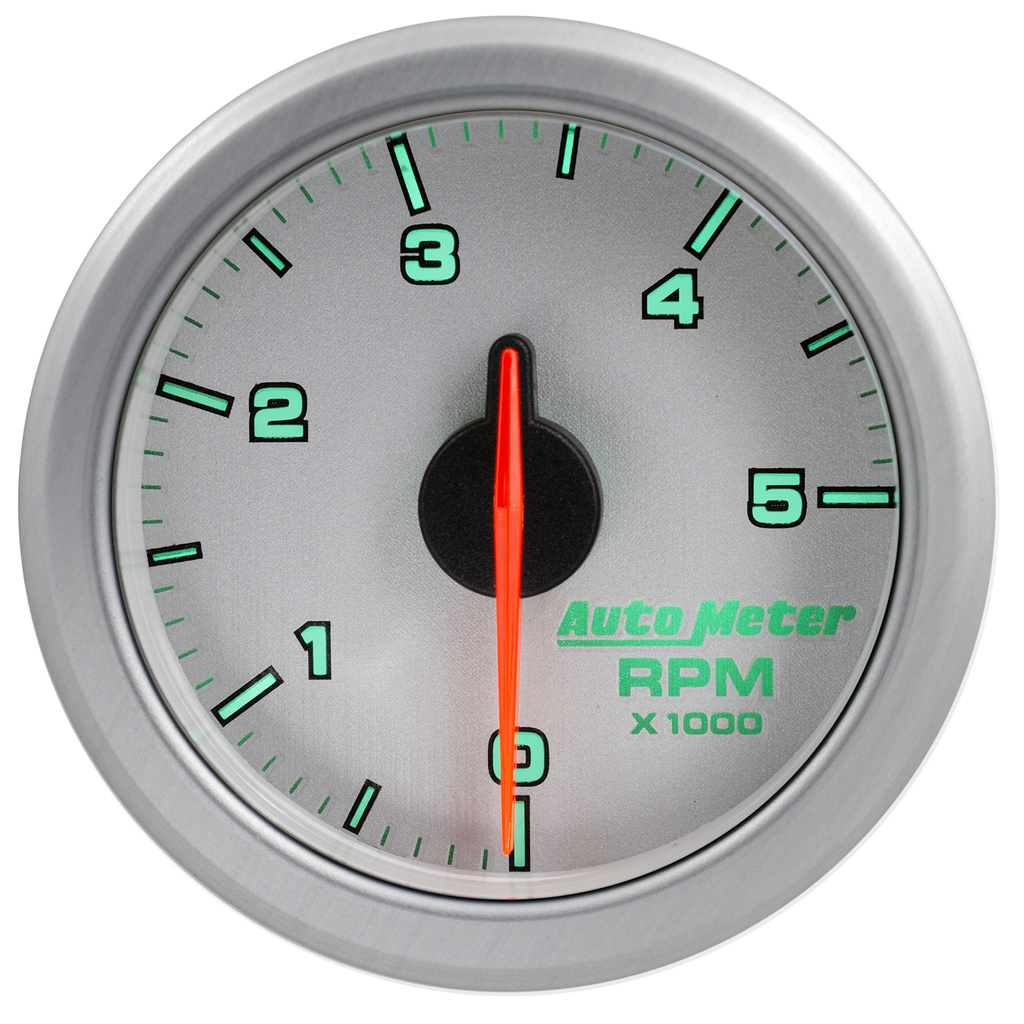 2-1/16" Tach, 0-5,000 Rpm, Airdrive, Silver