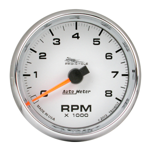 2-5/8" Turteller, 0-8,000 Rpm, White, Pro-Cycle
