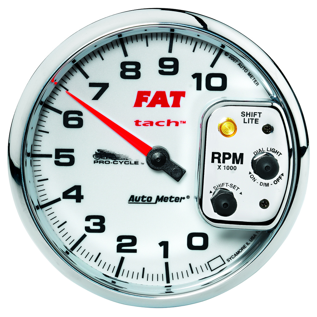 5" Turteller, 0-10,000 Rpm, White, Pro-Cycle