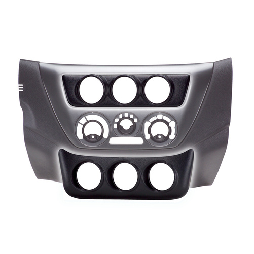 Dash Console Upper, Triple, 2-1/16", Mitsubishi Evo 8 03-07