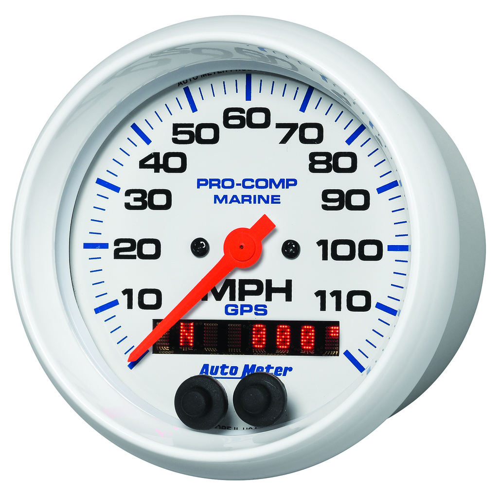 3-3/8" Gps Hastighetsmåler, 0-120 Mph, Marine White