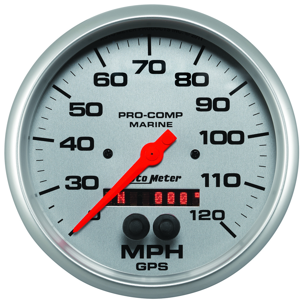 5" Gps Hastighetsmåler, 0-120 Mph, Marine Silver Ultra-Lite