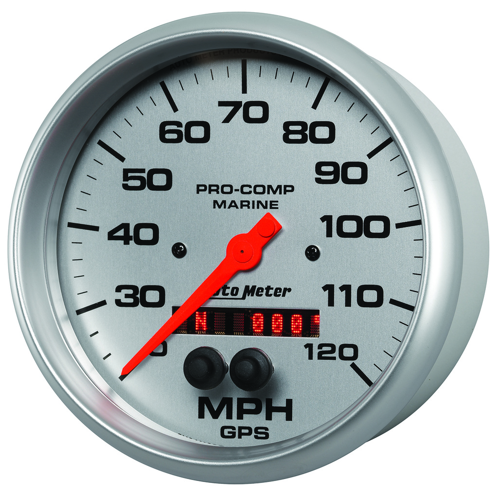 5" Gps Hastighetsmåler, 0-120 Mph, Marine Silver Ultra-Lite