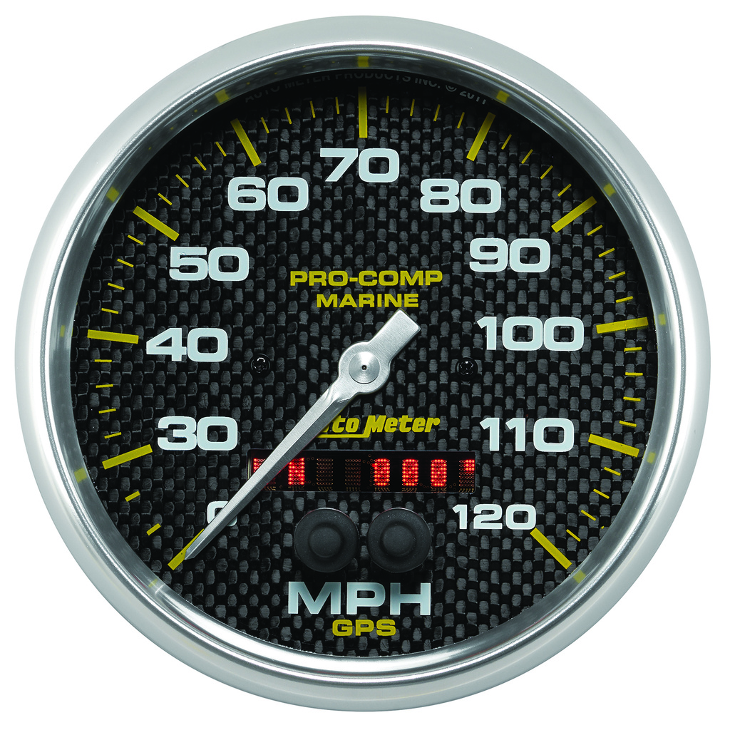5" Gps Hastighetsmåler, 0-120 Mph, Marine Carbon Fiber