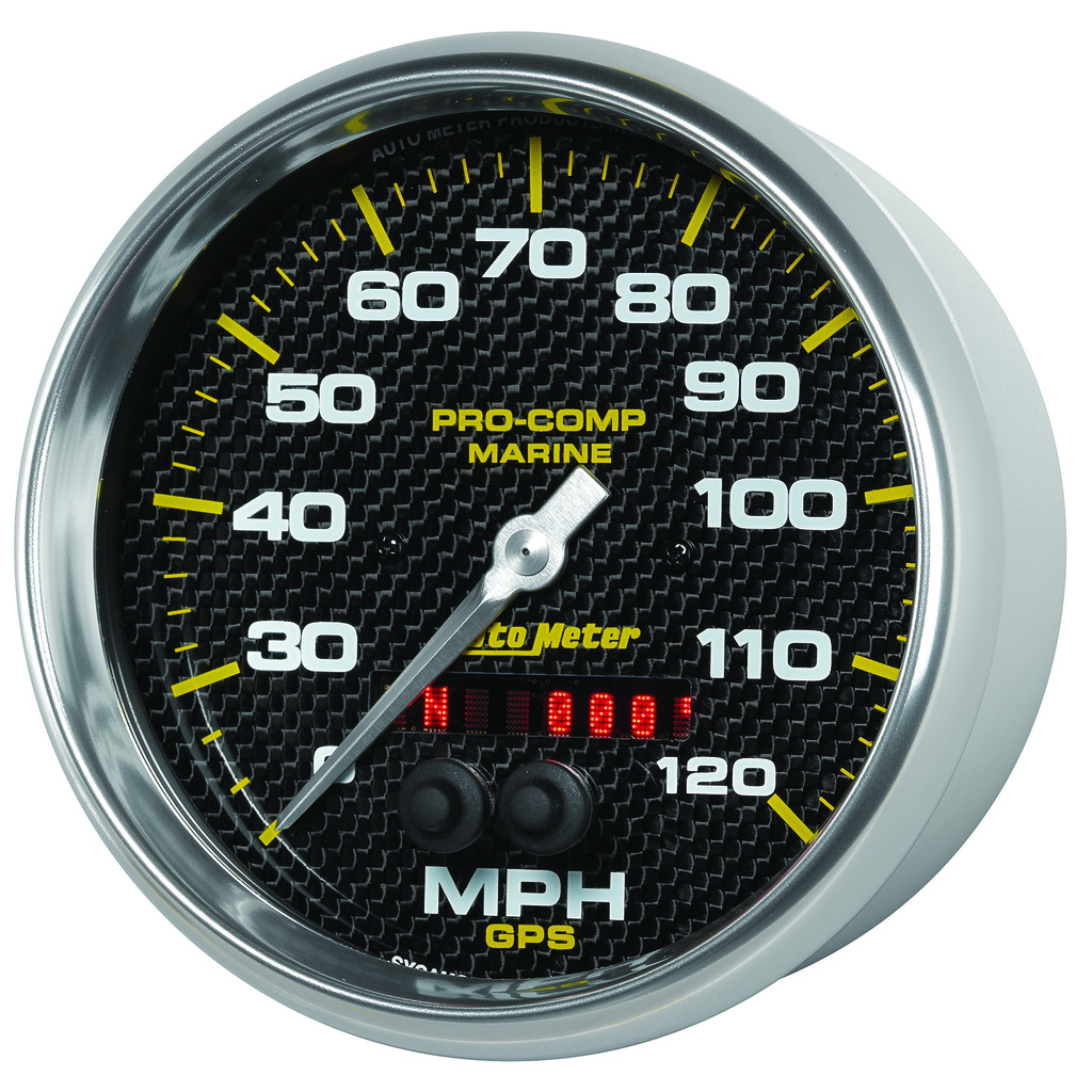 5" Gps Hastighetsmåler, 0-120 Mph, Marine Carbon Fiber