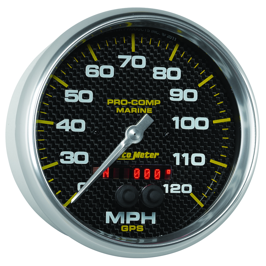 5" Gps Hastighetsmåler, 0-120 Mph, Marine Carbon Fiber