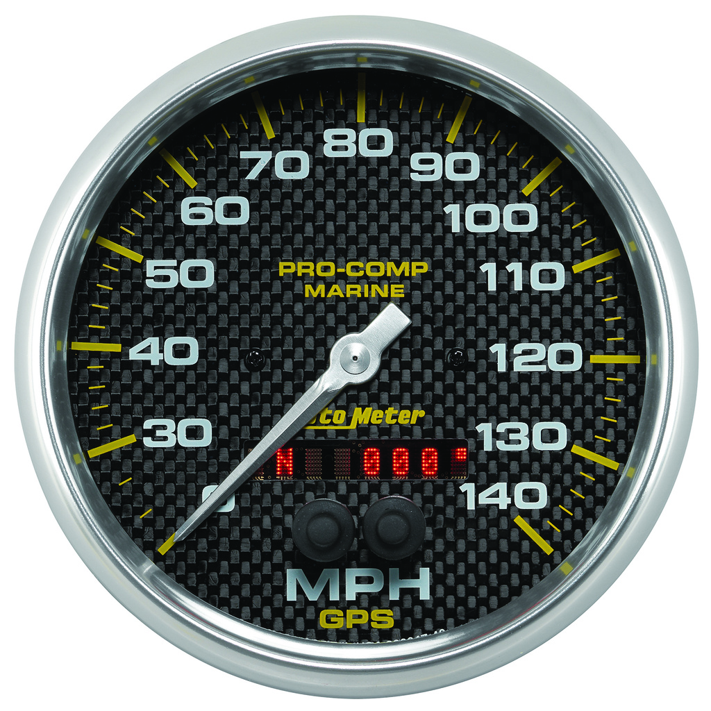 5" Gps Hastighetsmåler, 0-140 Mph, Marine Carbon Fiber