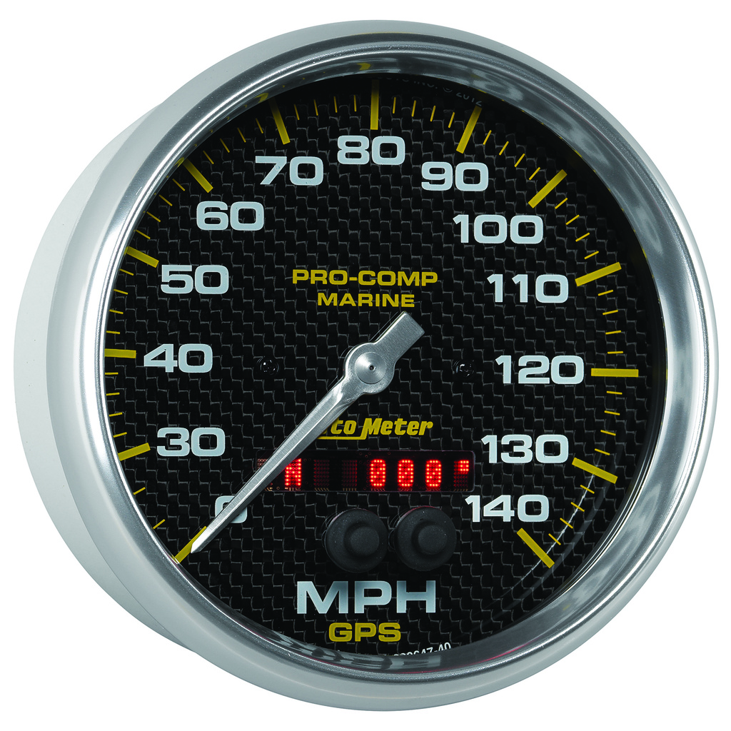 5" Gps Hastighetsmåler, 0-140 Mph, Marine Carbon Fiber