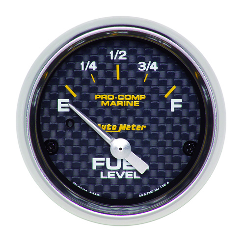 2-1/16" Drivstoffnivå, 240-33 Ω, Marine Carbon Fiber