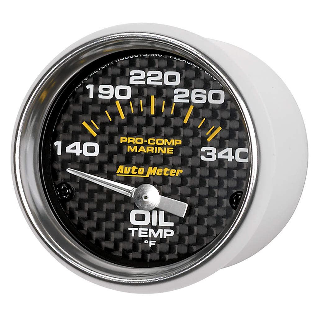 2-1/16" Oljetemperatur, 140-340 °F, Marine Carbon Fiber