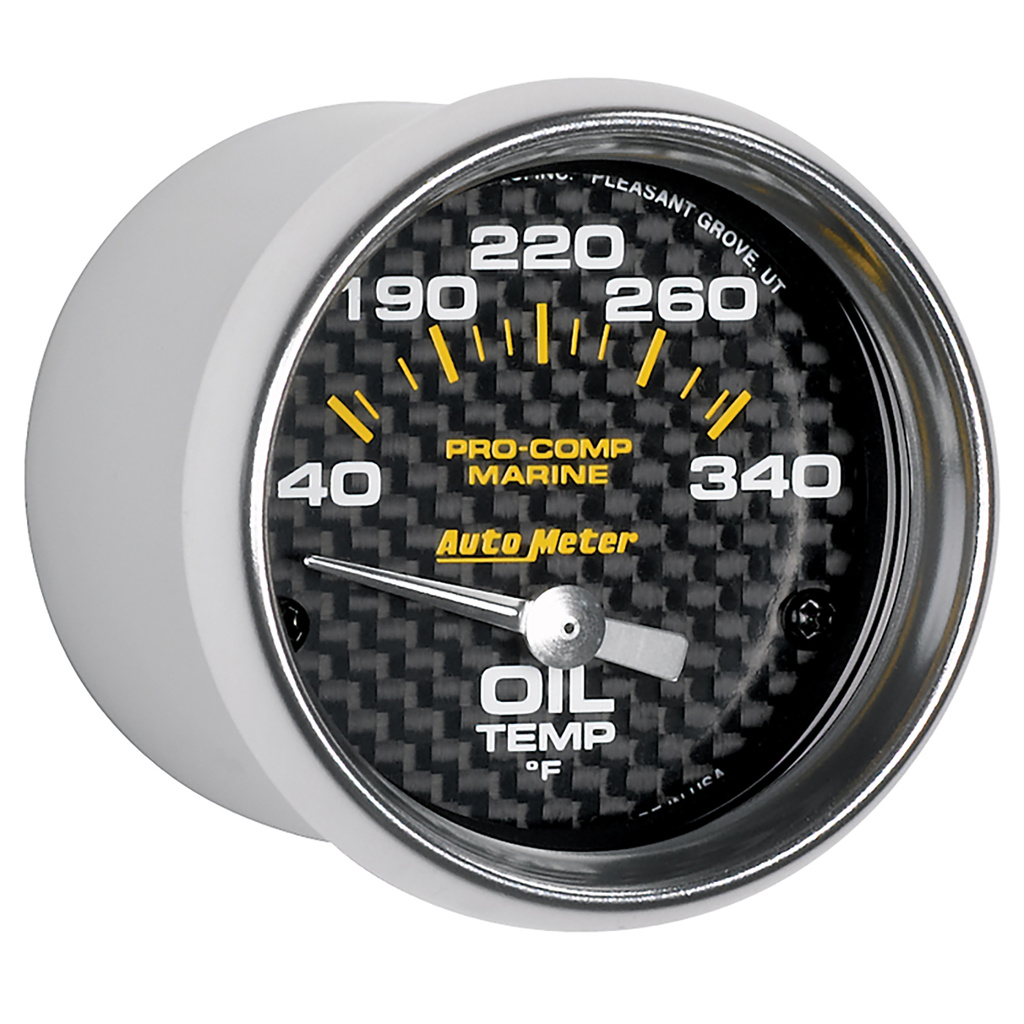 2-1/16" Oljetemperatur, 140-340 °F, Marine Carbon Fiber