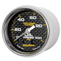 2-1/16" Oljetrykk, 0-100 Psi, Marine Carbon Fiber