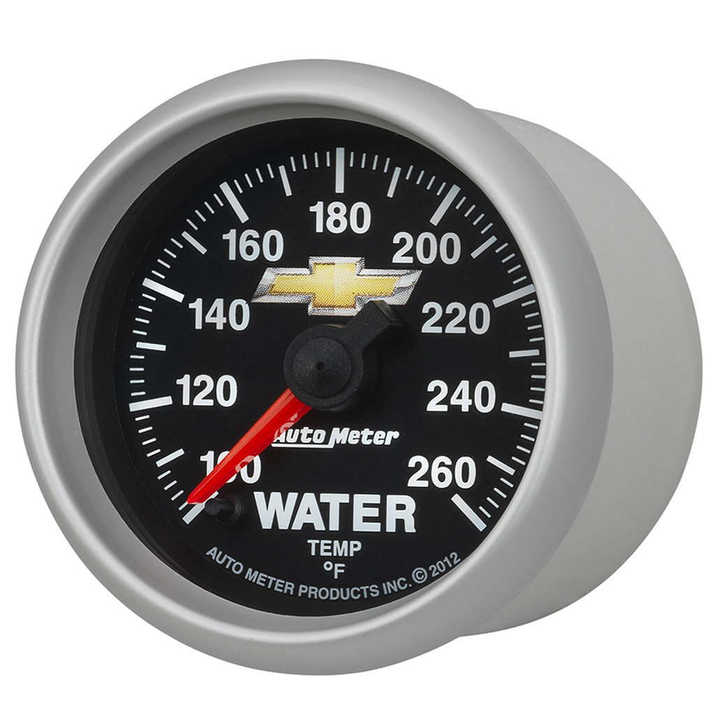 2-1/16" Water Temp, 100-260 °F, Digital Stepper Motor, Chevy Gold Bowtie