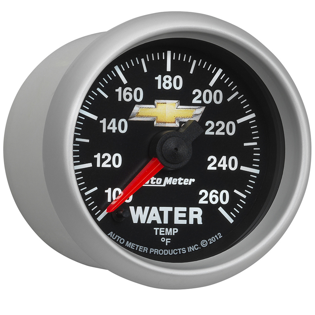 2-1/16" Water Temp, 100-260 °F, Digital Stepper Motor, Chevy Gold Bowtie