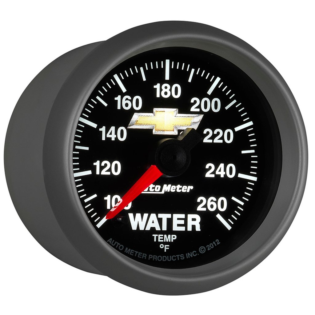 2-1/16" Water Temp, 100-260 °F, Digital Stepper Motor, Chevy Gold Bowtie