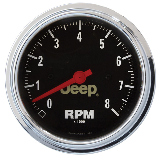 3-3/8" In-Dash Turteller, 0-8,000 Rpm, Jeep