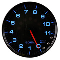 5" In-Dash Turteller, 0-11,000 Rpm, Spek-Pro, Black/Black