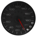 5" Hastighetsmåler, 0-180 Mph, Spek-Pro, Black/Black