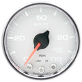 2-1/16" Boost, 0-100 Psi, Spek-Pro, White/Chrome