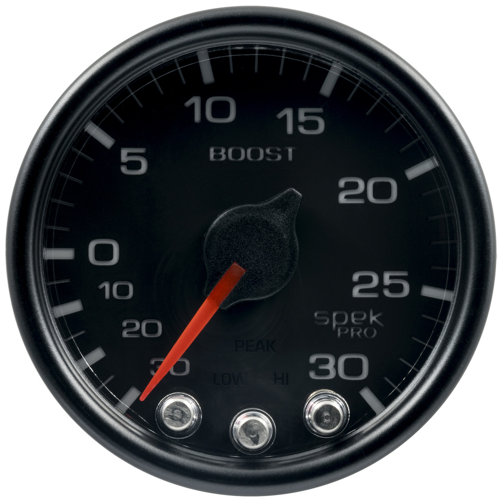 2-1/16" Boost/Vakuum, 30 In Hg/30 Psi, Spek-Pro, Black/Black