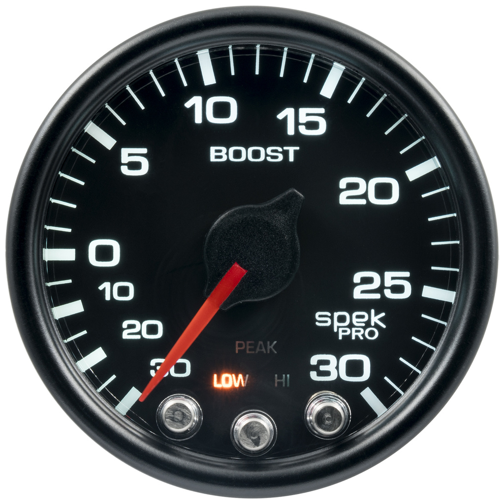 2-1/16" Boost/Vakuum, 30 In Hg/30 Psi, Spek-Pro, Black/Black