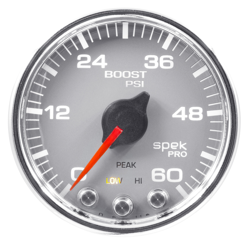 2-1/16" Boost, 0-60 Psi, Spek-Pro, Silver/Chrome