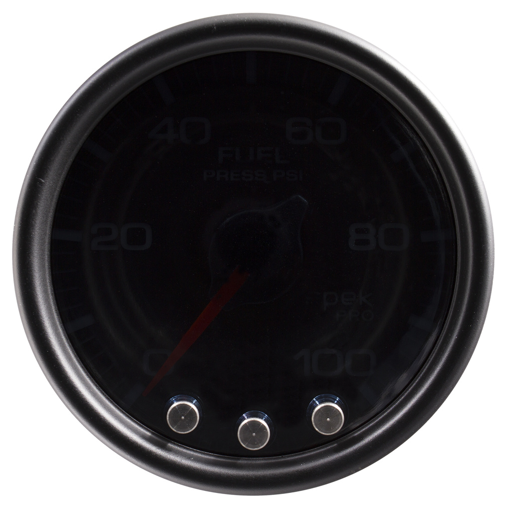 2-1/16" Drivstoff Trykk, 0-100 Psi, Spek-Pro, Black/Black