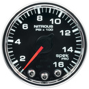 2-1/16" Nitrous Trykk, 0-1600 Psi, Spek-Pro, Black/Chrome