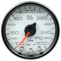2-1/16" Oljetemperatur, 100-300 °F, Spek-Pro, White/Black