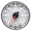 2-1/16" Oljetrykk, 0-120 Psi, Spek-Pro, White/Chrome