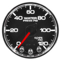 2-1/16" Water Trykk, 0-120 Psi, Spek-Pro, Black/Chrome
