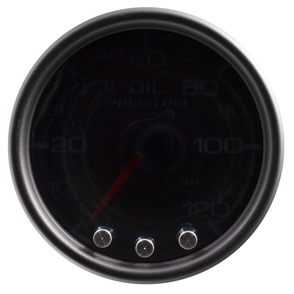 2-1/16" Oljetrykk, 0-120 Psi, Spek-Pro, Black/Black
