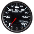 2-1/16" Oljetrykk, 0-120 Psi, Spek-Pro, Black/Black