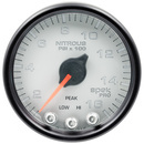 2-1/16" Nitrous Trykk, 0-1600 Psi, Spek-Pro, Silver/Black