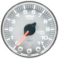 2-1/16" In-Dash Turteller, 0-11,000 Rpm, Spek-Pro, Silver/Chrome