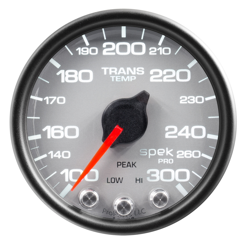 2-1/16" Transmisjon Temperatur, 100-300 °F, Spek-Pro, Silver/Black
