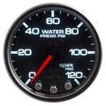 2-1/16" Water Trykk, 0-120 Psi, Spek-Pro, Black/Black
