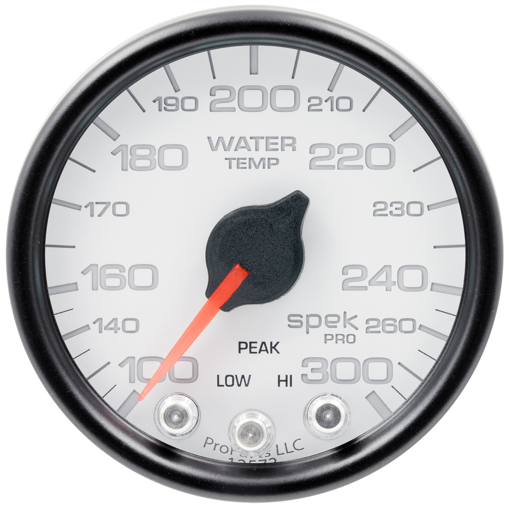 2-1/16" Vanntemperatur, 100-300 °F, Spek-Pro, White/Black