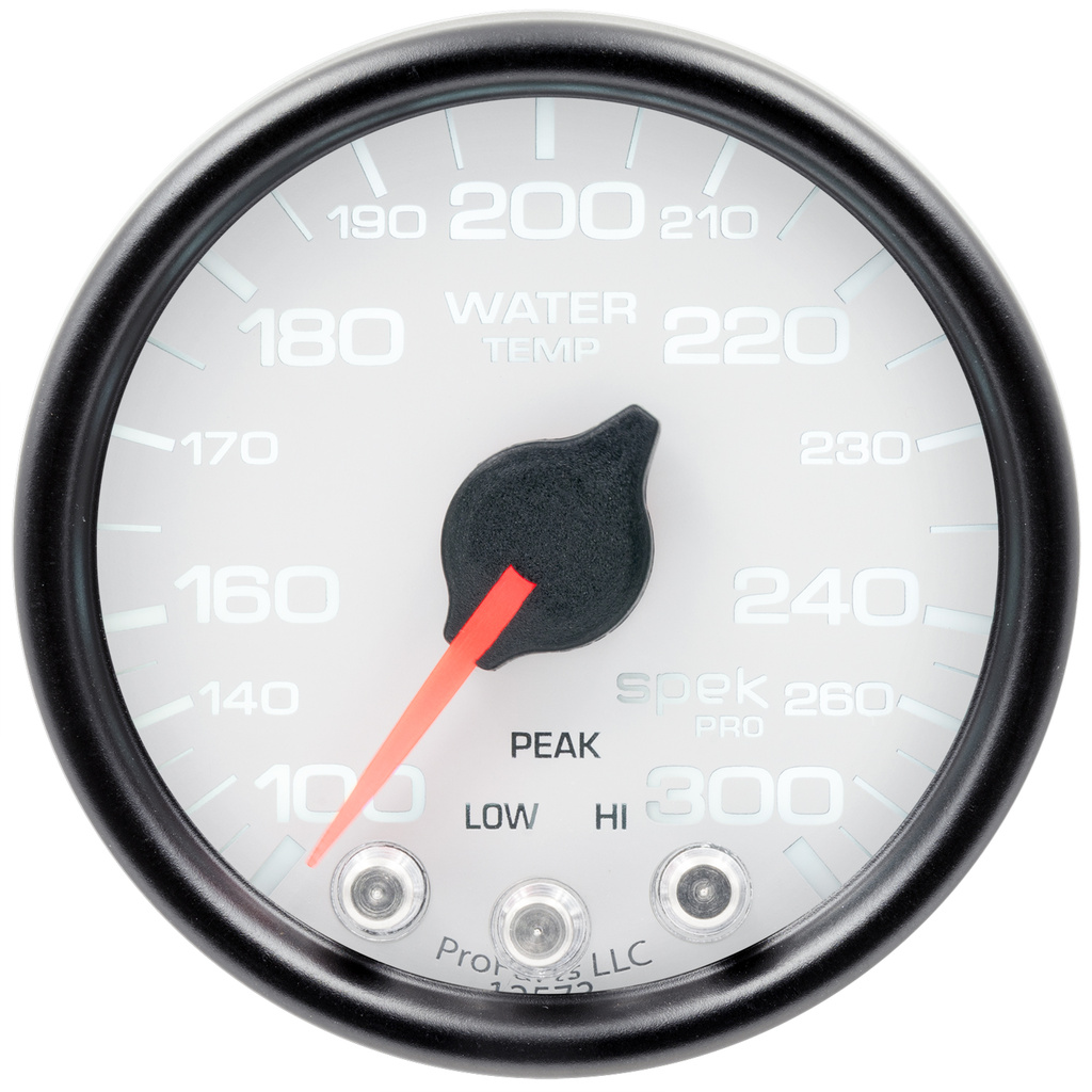 2-1/16" Vanntemperatur, 100-300 °F, Spek-Pro, White/Black