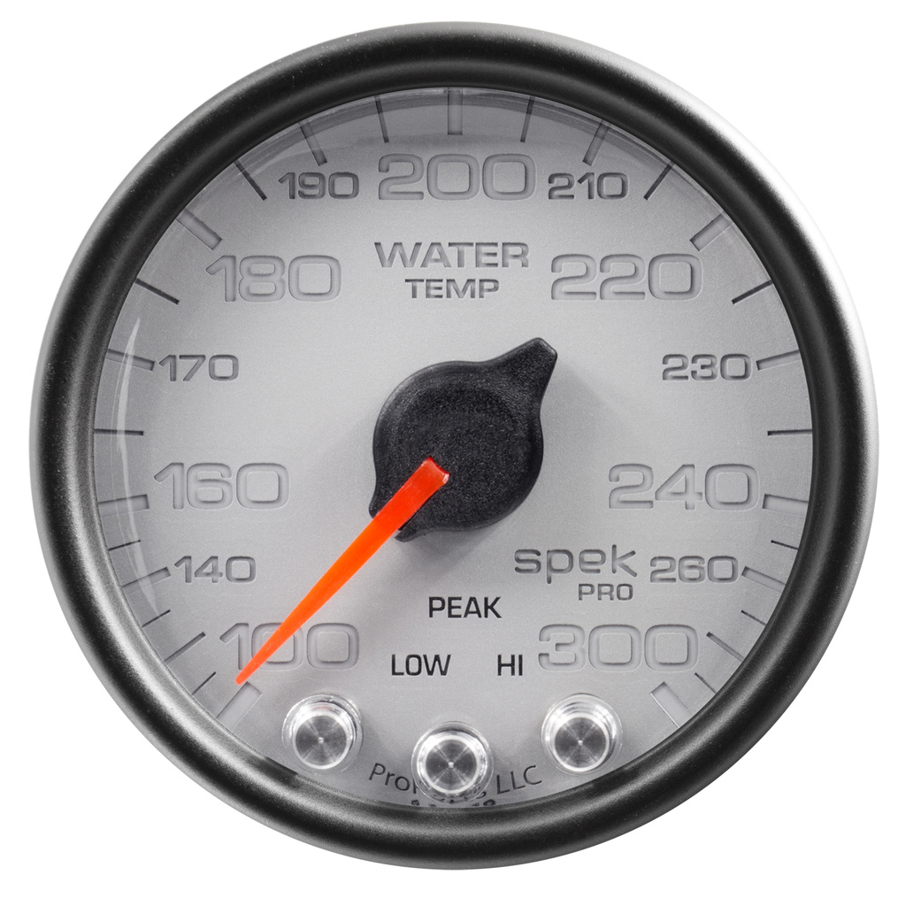 2-1/16" Vanntemperatur, 100-300 °F, Spek-Pro, Silver/Black