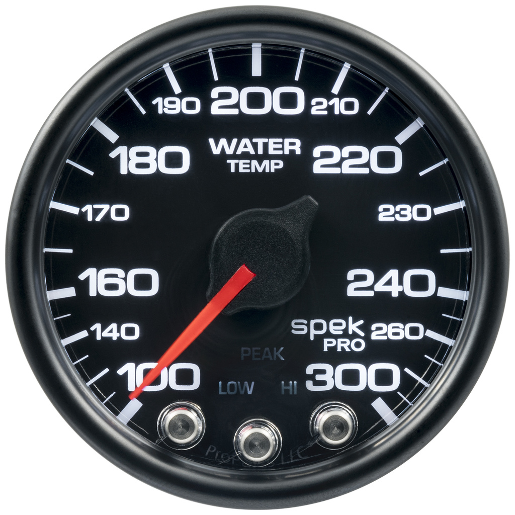 2-1/16" Vanntemperatur, 100-300 °F, Spek-Pro, Black/Black, Ecu