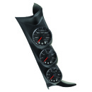 A-stolpesett, 0-35 Psi/0-2000 °F/100-300 °F, 01-07 Gm Full-Size Truck, W/O Speaker, Spek-Pro, Black Dial, Black Bezel, Flat Antiglare Lens