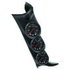 A-stolpesett, 0-35 Psi/0-2000 °F/100-300 °F, 01-07 Gm Full-Size Truck, W/ Speaker, Spek-Pro, Black Dial, Black Bezel, Flat Antiglare Lens
