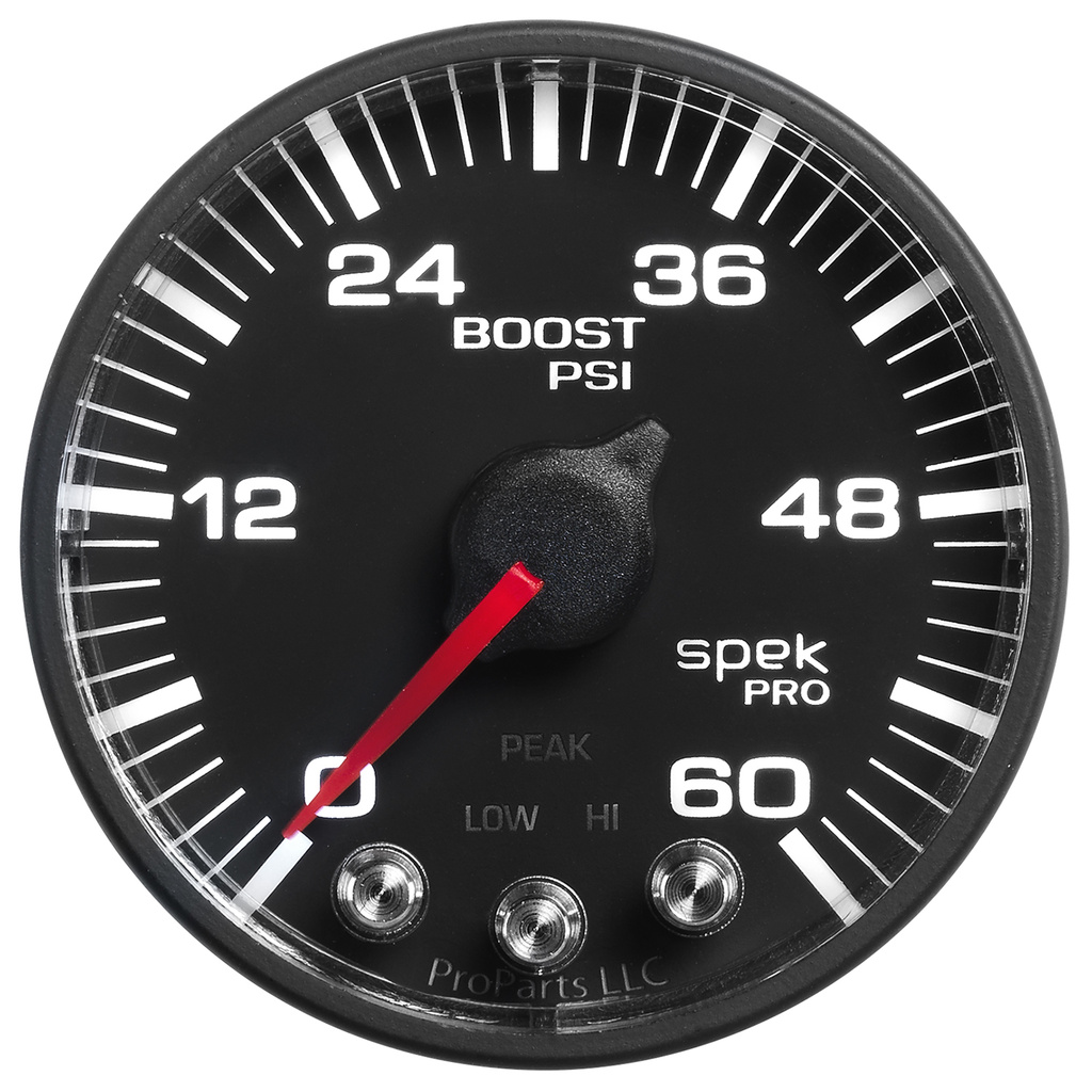 2-1/16" Boost, 0-60 Psi, Spek-Pro, Black/Black
