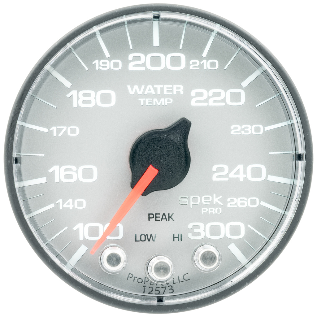 2-1/16" Vanntemperatur, 100-300 °F, Spek-Pro, Silver/Black