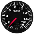 2-1/16" Nitrous Trykk, 0-1600 Psi, Spek-Pro, Black/Black