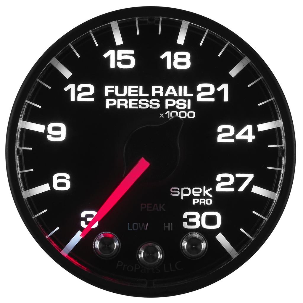 2-1/16" Fuel Rail Trykk, 3-30k Psi, Spek-Pro, Black/Black
