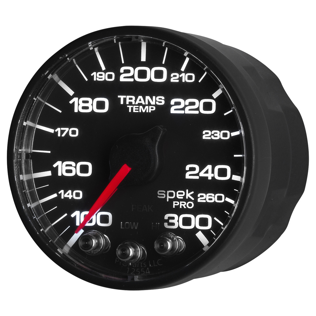 2-1/16" Transmisjon Temperatur, 100-300 °F, Spek-Pro, Black/Black